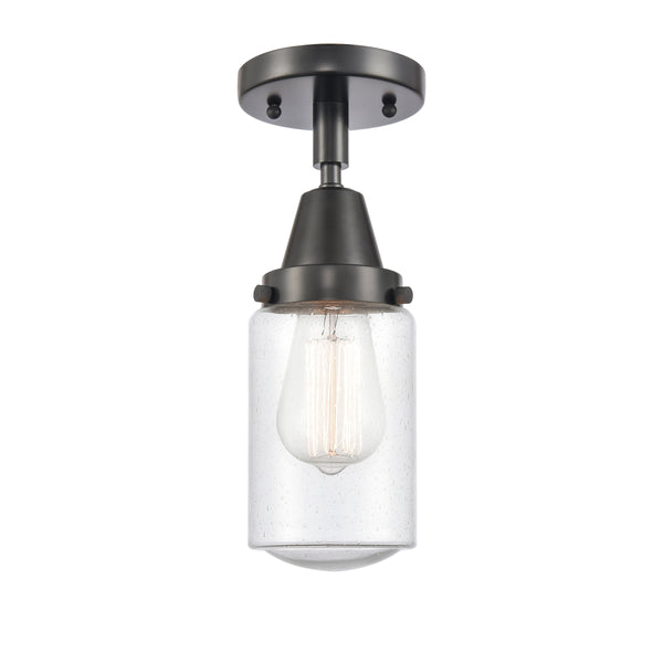Innovations Lighting Dover 1 Light 4.5" Flush Mount 447-1C-BK-G314