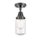 Innovations Lighting Dover 1 Light 4.5" Flush Mount 447-1C-BK-G314