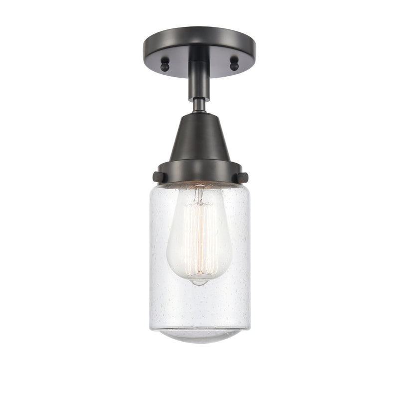 Innovations Lighting Dover 1 Light 4.5" Flush Mount 447-1C-BK-G314