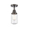 Dover Flush Mount shown in the Oil Rubbed Bronze finish with a Seedy shade