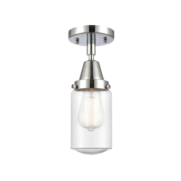 Innovations Lighting Dover 1 Light 4.5" Flush Mount 447-1C-PC-G314