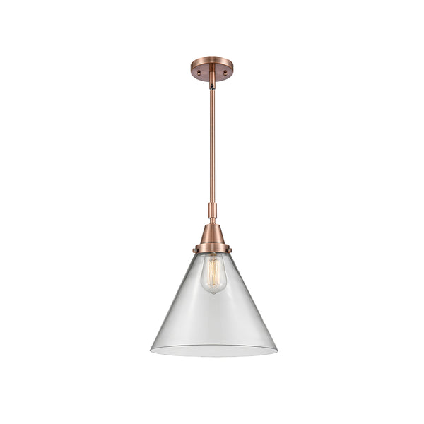 Cone Mini Pendant shown in the Antique Copper finish with a Clear shade