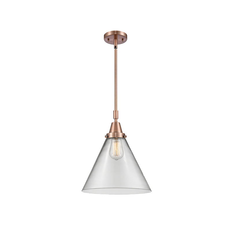 Cone Mini Pendant shown in the Antique Copper finish with a Clear shade