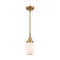 Dover Mini Pendant shown in the Brushed Brass finish with a Matte White shade
