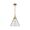 Cone Mini Pendant shown in the Brushed Brass finish with a Clear shade