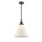 Cone Mini Pendant shown in the Matte Black finish with a Matte White shade