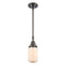 Dover Mini Pendant shown in the Oil Rubbed Bronze finish with a Matte White shade