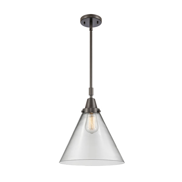 Cone Mini Pendant shown in the Oil Rubbed Bronze finish with a Clear shade