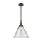 Cone Mini Pendant shown in the Oil Rubbed Bronze finish with a Clear shade