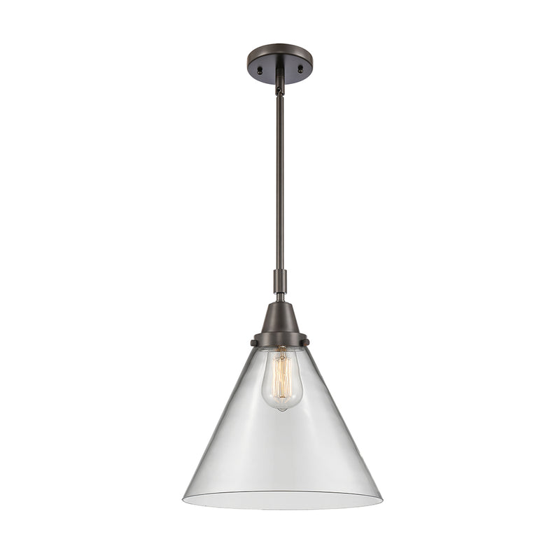 Cone Mini Pendant shown in the Oil Rubbed Bronze finish with a Clear shade