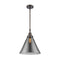 Cone Mini Pendant shown in the Oil Rubbed Bronze finish with a Plated Smoke shade
