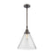 Cone Mini Pendant shown in the Oil Rubbed Bronze finish with a Seedy shade