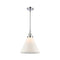 Cone Mini Pendant shown in the Polished Chrome finish with a Matte White shade