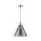 Cone Mini Pendant shown in the Polished Chrome finish with a Plated Smoke shade