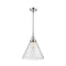 Cone Mini Pendant shown in the Polished Chrome finish with a Seedy shade