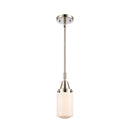 Dover Mini Pendant shown in the Polished Nickel finish with a Matte White shade