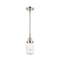 Dover Mini Pendant shown in the Polished Nickel finish with a Clear shade