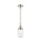 Dover Mini Pendant shown in the Polished Nickel finish with a Seedy shade