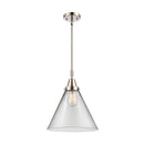 Cone Mini Pendant shown in the Polished Nickel finish with a Clear shade