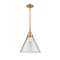 Cone Mini Pendant shown in the Satin Gold finish with a Clear shade