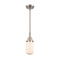 Dover Mini Pendant shown in the Brushed Satin Nickel finish with a Matte White shade