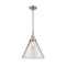 Cone Mini Pendant shown in the Brushed Satin Nickel finish with a Clear shade