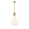 Amherst Pendant shown in the Brushed Brass finish with a Matte White shade