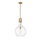 Amherst Pendant shown in the Brushed Brass finish with a Clear shade