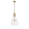 Amherst Mini Pendant shown in the Brushed Brass finish with a Seedy shade