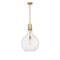 Amherst Pendant shown in the Brushed Brass finish with a Seedy shade