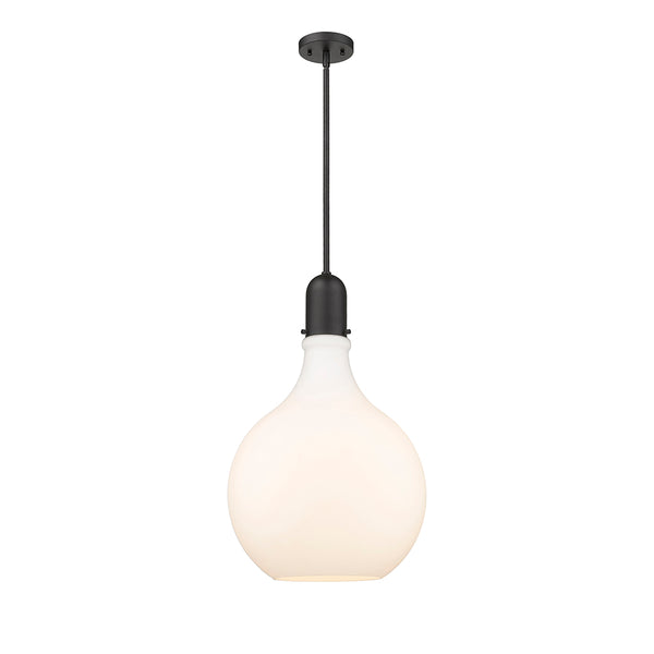 Amherst Pendant shown in the Matte Black finish with a Matte White shade