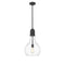 Amherst Mini Pendant shown in the Matte Black finish with a Clear shade