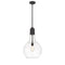 Amherst Pendant shown in the Matte Black finish with a Clear shade