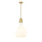 Amherst Pendant shown in the Satin Gold finish with a Matte White shade