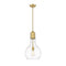 Amherst Mini Pendant shown in the Satin Gold finish with a Clear shade