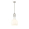 Amherst Mini Pendant shown in the Brushed Satin Nickel finish with a Matte White shade