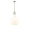 Amherst Pendant shown in the Brushed Satin Nickel finish with a Matte White shade