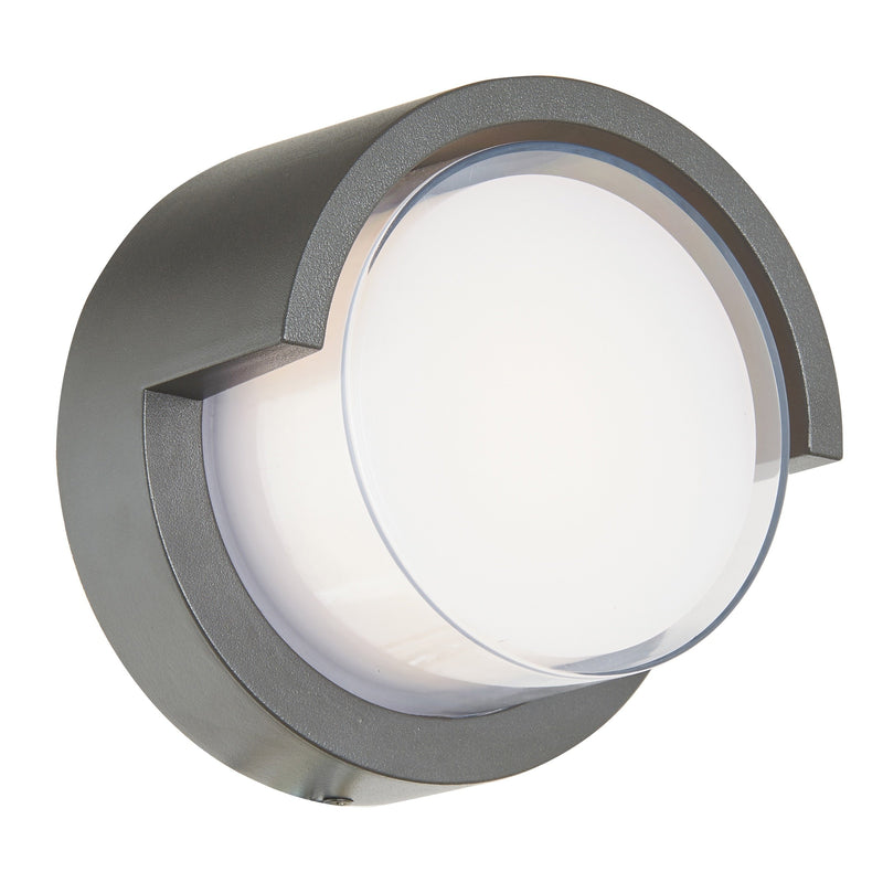 Abra Lighting Round outdoor wall sconce with hood 50021ODW-MB