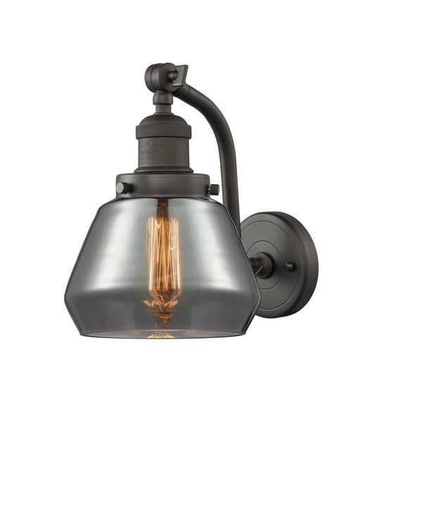 Innovations Lighting Fulton 1-100 watt 7 inch Oil Rubbed Bronze Sconce  Smoked glass   180 Degree Adjustable Swivels 5151WOBG173