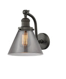 Innovations Lighting Large Cone 1-100 watt 8 inch Oil Rubbed Bronze Sconce  Smoked glass   180 Degree Adjustable Swivels 5151WOBG43