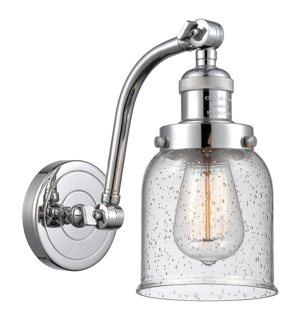 Innovations Lighting Small Bell 1-100 watt 5 inch Polished Chrome Sconce  Seedy glass   180 Degree Adjustable Swivels 5151WPCG54