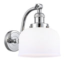 Innovations Lighting Large Bell 1-100 watt 8 inch Polished Chrome Sconce Matte White Cased glass  180 Degree Swivels 5151WPCG71