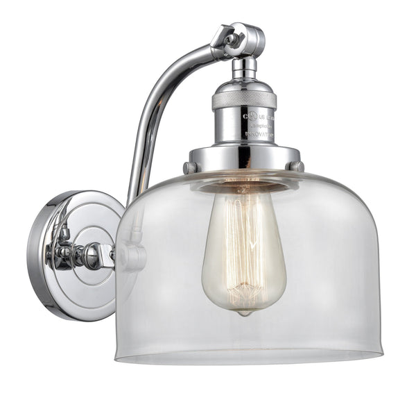 Innovations Lighting Large Bell 1-100 watt 8 inch Polished Chrome Sconce  Clear glass   180 Degree Adjustable Swivels 5151WPCG72