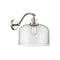 Bell Sconce shown in the Polished Nickel finish with a Clear shade