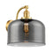 Bell Sconce shown in the Satin Gold finish with a Plated Smoke shade