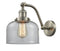 Innovations Lighting Large Bell 1-100 watt 8 inch Brushed Satin Nickel Sconce Clear glass 180 Degree Swivels 5151WSNG72
