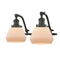 Fulton Bath Vanity Light shown in the Oil Rubbed Bronze finish with a Matte White shade