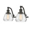 Fulton Bath Vanity Light shown in the Oil Rubbed Bronze finish with a Clear shade
