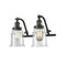 Canton Bath Vanity Light shown in the Oil Rubbed Bronze finish with a Clear shade