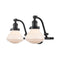 Olean Bath Vanity Light shown in the Oil Rubbed Bronze finish with a Matte White shade